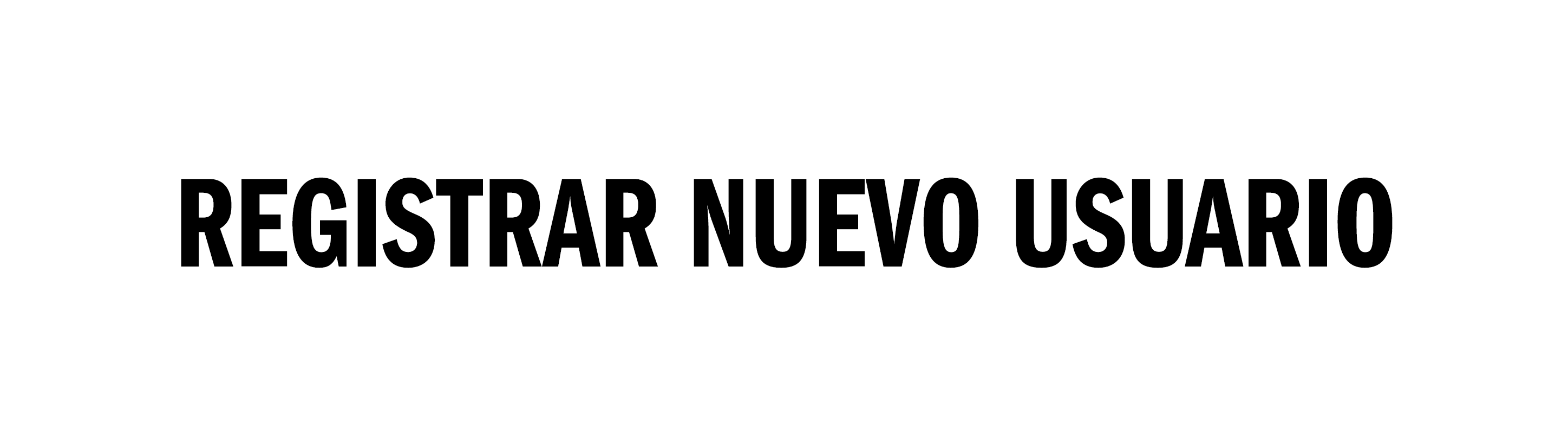 Registrar nuevo usuario
